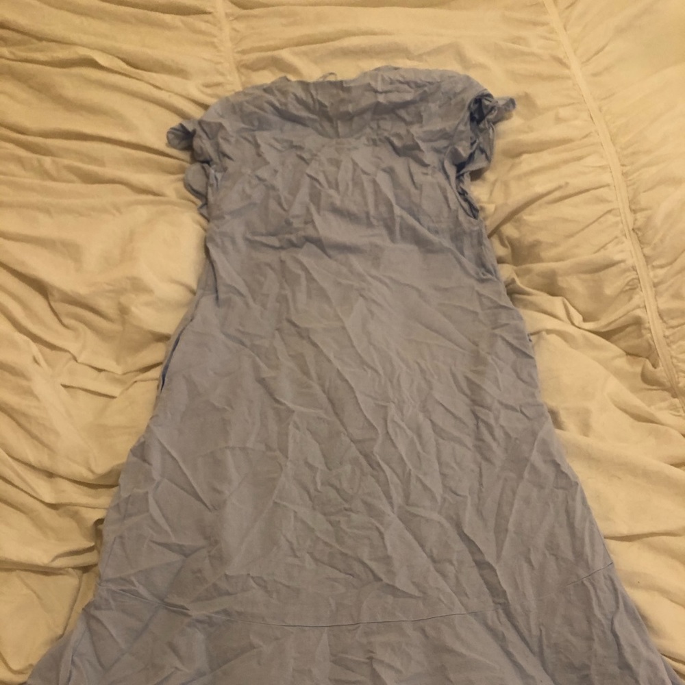 Zara long blue poplin dress